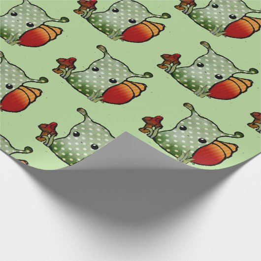Cute Snail-patroon Cadeaupapier (Hoek)
