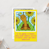 Cute Snail Summer Garden Chat Coloring Kaart (Voorkant / Achterkant in situ)