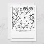 Cute Snail Summer Garden Chat Coloring Kaart (Achterkant)