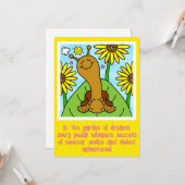 Cute Snail Summer Garden Chat Thinking Of You Kaart (Voorkant / Achterkant in situ)