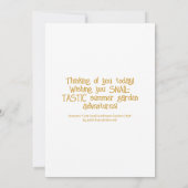 Cute Snail Summer Garden Chat Thinking Of You Kaart (Achterkant)