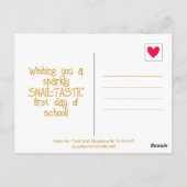 Cute Snail Watch Out Kindergarten Back To School Briefkaart (Achterkant)
