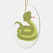 Cute Snake Keramisch Ornament (Links)