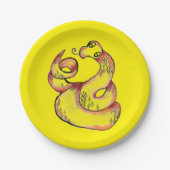 Cute snake papieren bordje (Voorkant)