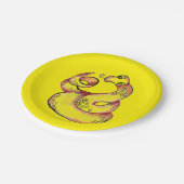 Cute snake papieren bordje (Gekanteld)