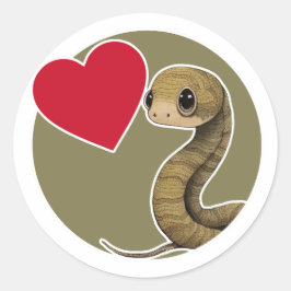 Cute Snake Ronde Sticker