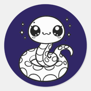 Cute snake ronde sticker