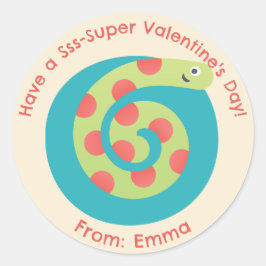 Cute Snake Valentijn Stickers - Persoonlijke Kinde