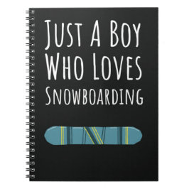 Cute sneeuwboardcadeaus voor jongens kinderen wint notitieboek