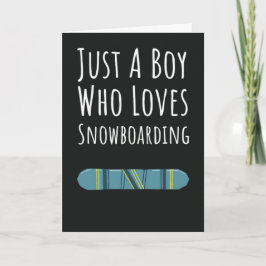 Cute Sneeuwboardkaarten Voor Jongens Kinderen Wint Kaart