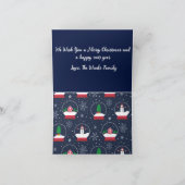 Cute Sneeuwbol met Sneeuwman Kerst   Kaart (Binnen)