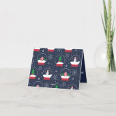 Cute Sneeuwbol met Sneeuwman Kerst   Kaart (Achterkant)