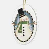 Cute sneeuwkaneelvormer keramisch ornament (Links)
