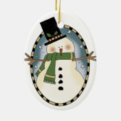 Cute sneeuwkaneelvormer keramisch ornament (Achterkant)