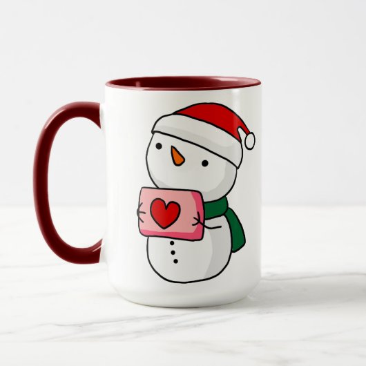 Cute Sneeuwman Kerst Mok (Links)