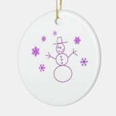 Cute Sneeuwman Kerst Ornament (Links)
