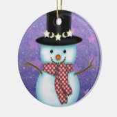 Cute Sneeuwman Kerst Ornament (Links)