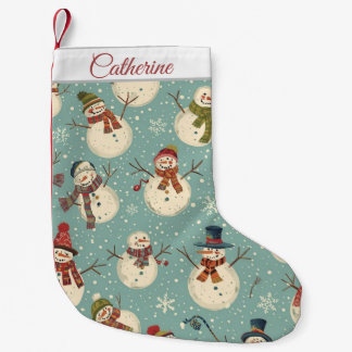 Cute Sneeuwman Kerst Sok Kleine Kerstsok