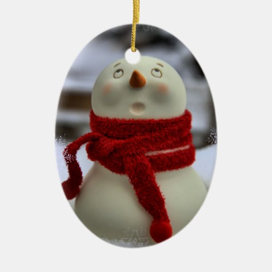 Cute Sneeuwman Ornament (Voorkant)