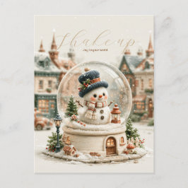 Cute Sneeuwman Sneeuwbol Briefkaart