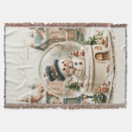 Cute Sneeuwman Sneeuwbol Deken