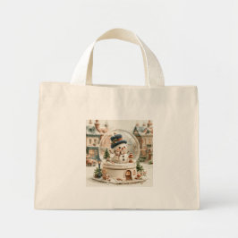 Cute Sneeuwman Sneeuwbol Mini Tote Bag
