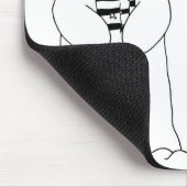 Cute sneeuwman zwarte & witte kersttekening muismat (Hoek)