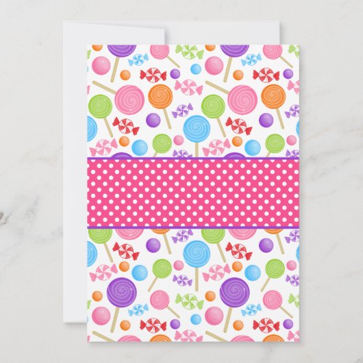 Cute Snoep Bat Mitzvah Kaart (Achterkant)