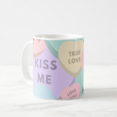 Cute Snoep Hearts Valentijnsdag Koffiemok (Voorkant links)