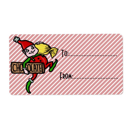 Cute  Snoep Kerstmis  Etiket (Voorkant)