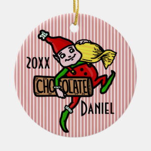 Cute Snoep Kerstmis Keramisch Ornament