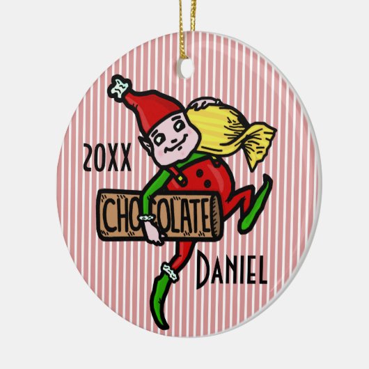 Cute  Snoep Kerstmis  Keramisch Ornament (Links)