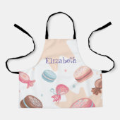Cute Snoep Macarons Personalized Schort (Voorkant)