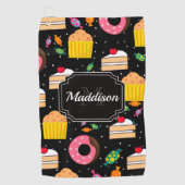 Cute Snoep Pattern Golfhanddoek (Voorkant)