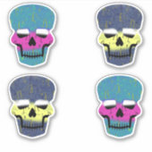 Cute Snoep Skull Skeleton Sticker (Voorkant)