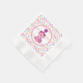 Cute Snoep Sprinkles and roze Frog Birthday Servet (Hoek)