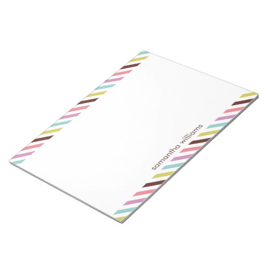 Cute Snoep Stripes Notitieblok (Schuin)