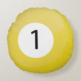 Cute Snooker Pool Billiard Ball Rond Kussen
