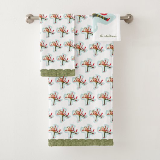 Cute Snow Angel Girl Bad Handdoek (Insitu)