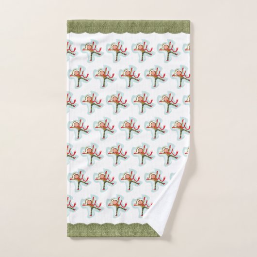 Cute Snow Angel Girl Bad Handdoek (Handdoek)