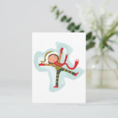 Cute Snow Angel Girl Briefkaart (Staand voorkant)