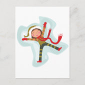 Cute Snow Angel Girl Briefkaart (Voorkant)