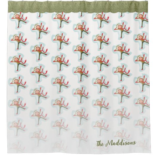 Cute Snow Angel Girl Douchegordijn (Voorkant)