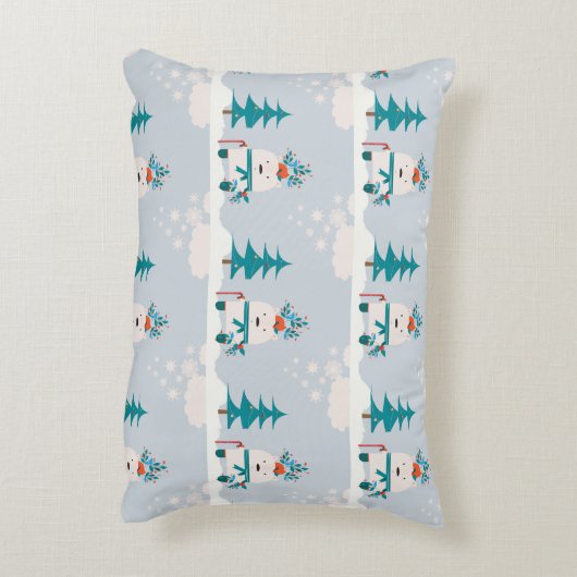 Cute Snow Beer Kinder Kerstmis Accent Kussen (Achterkant (Verticaal))