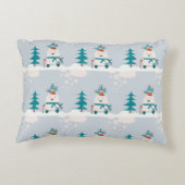 Cute Snow Beer Kinder Kerstmis Accent Kussen (Achterkant)