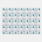 Cute Snow Beer Kinder Kerstmis Inpakpapier Vel (Voorkant 3)