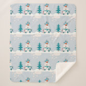 Cute Snow Beer Kinder kerstSherpa Blanket Sherpa Deken (Voorkant)
