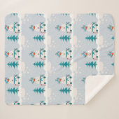 Cute Snow Beer Kinder kerstSherpa Blanket Sherpa Deken (Voorkant (horizontaal))