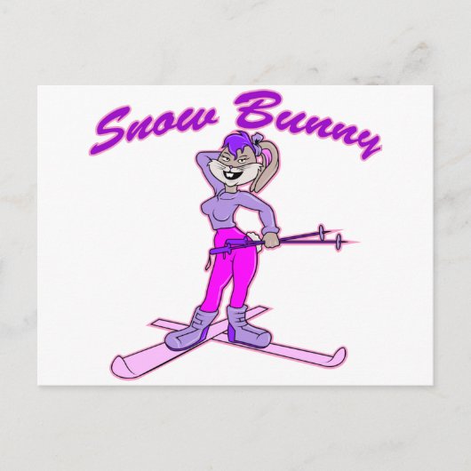 Cute Snow Bunny Briefkaart (Voorkant)