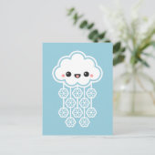 Cute Snow Cloud Briefkaart (Staand voorkant)